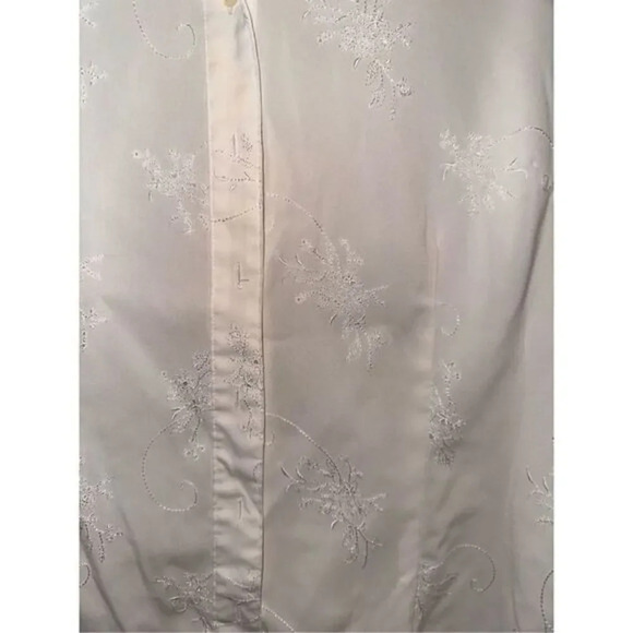 PENMANS VINTAGE White Blouse with Floral Design - Picture 3 of 7